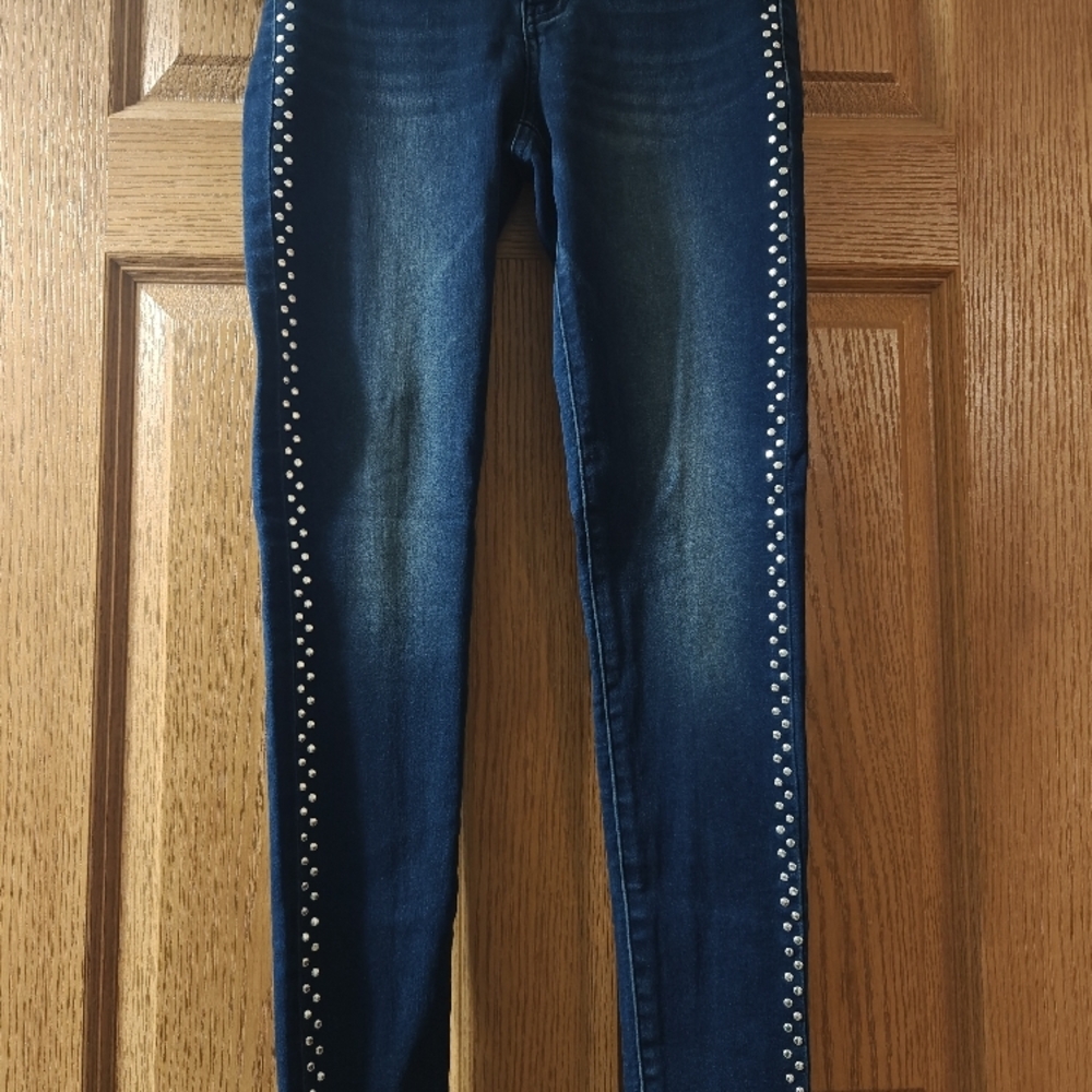NWT Jennifer Lopez Super Skinny Mid Rise Blue Jeans Super Stretch Size 4